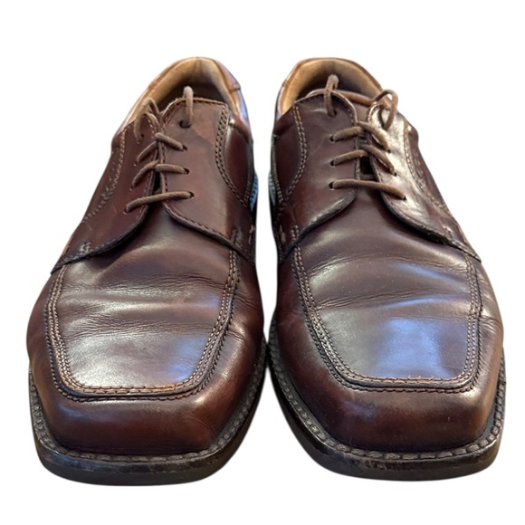 ECCO Seattle Bicycle Toe Leather Shoes Brown Tie Derby Comfort EU45 / US11-11.5 - Picture 3 of 16